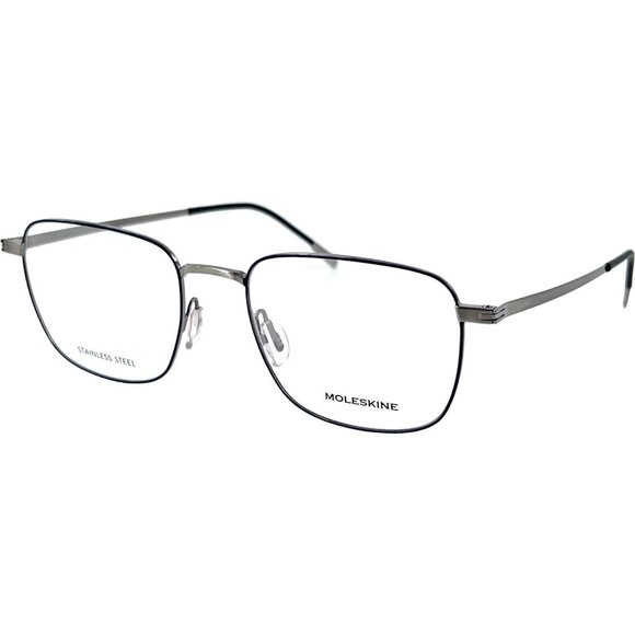 Moleskine MO2117 Men's Eyeglass Frame Gunmetal/Navy - Picture 1 of 5